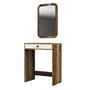 Hanah Home Lizbon Mirror Mesa de Maquillaje Nogal y Crema